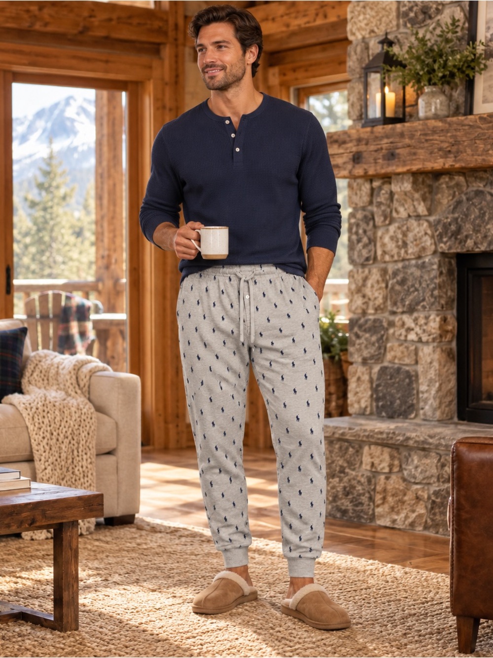 Polo Ralph Lauren Pajama Pants 3X Preppy Lounge Sleepwear Classic Cozy Cabin